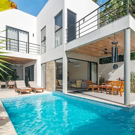 Tulum Private Villa Karol For10-Bbq-5 Beds-Pool-Parking